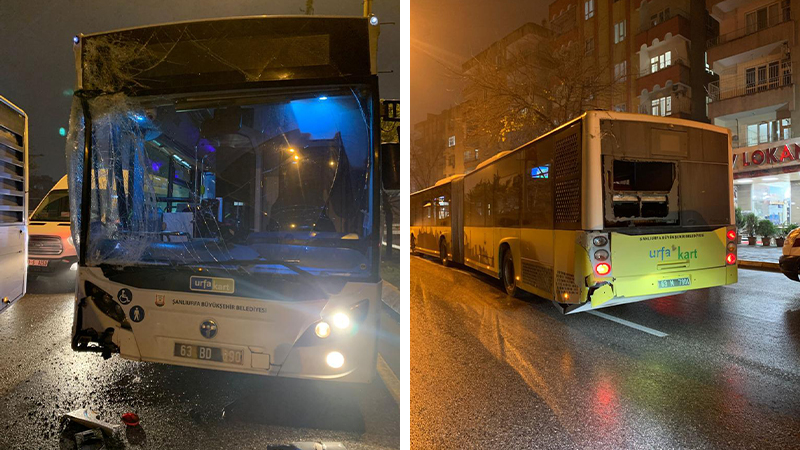 Şanlıurfa’da şehir içi toplu ulaşım otobüsleri çarpıştı!